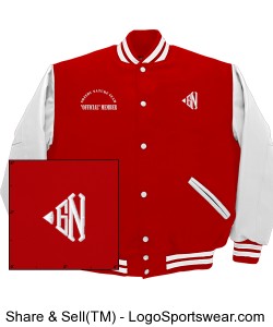 Greedy Nature Classic Letter Varsity Jacket "Red" Design Zoom